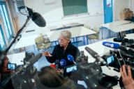 Elisabeth Borne visits an elementary school - Paris AJ