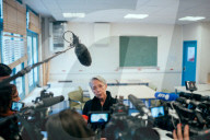 Elisabeth Borne visits an elementary school - Paris AJ