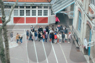 Elisabeth Borne visits an elementary school - Paris AJ