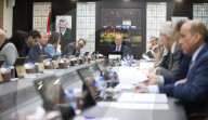 Palestinian Prime Minister Mohammad Mustafa cabinet session