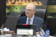 Palestinian Prime Minister Mohammad Mustafa cabinet session