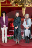 La reine Letizia d'Espagne assiste à la 5ème édition des prix de la Fondation de l'Académie royale des sciences d'Espagne récompensant les jeunes talents scientifiques féminins.