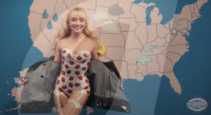 Images de la vidéo Vogue Magazine "The Short Report" avec Sabrina Carpenter