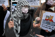 Hundreds protest against Chinese ‘mega-embassy’ in London, UK.