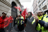 Roma - Mobilitazione dei lavoratori antincendio al Ministero del Lavoro