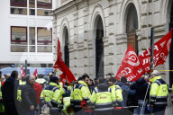 Roma - Mobilitazione dei lavoratori antincendio al Ministero del Lavoro