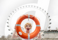 With Love, Marilyn - American actress Sydney Smith Martin on The River Thames, London, UK.