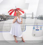 With Love, Marilyn - American actress Sydney Smith Martin on The River Thames, London, UK.