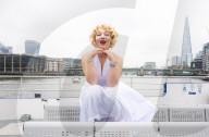 With Love, Marilyn - American actress Sydney Smith Martin on The River Thames, London, UK.