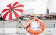 With Love, Marilyn - American actress Sydney Smith Martin on The River Thames, London, UK.