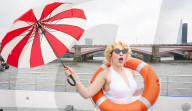 With Love, Marilyn - American actress Sydney Smith Martin on The River Thames, London, UK.