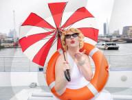 With Love, Marilyn - American actress Sydney Smith Martin on The River Thames, London, UK.