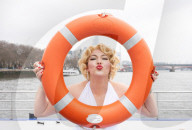 With Love, Marilyn - American actress Sydney Smith Martin on The River Thames, London, UK.