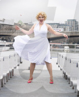 With Love, Marilyn - American actress Sydney Smith Martin on The River Thames, London, UK.