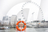 With Love, Marilyn - American actress Sydney Smith Martin on The River Thames, London, UK.
