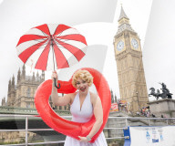 With Love, Marilyn - American actress Sydney Smith Martin on The River Thames, London, UK.
