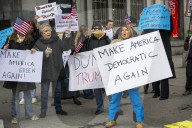 Protest Against U.S. Defense Secretary's Visit to Brussels, Belgium.