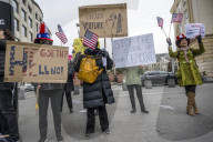 Protest Against U.S. Defense Secretary's Visit to Brussels, Belgium.