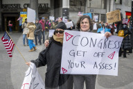 Protest Against U.S. Defense Secretary's Visit to Brussels, Belgium.