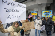 Protest Against U.S. Defense Secretary's Visit to Brussels, Belgium.