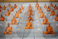 Makha Bucha in Wat Dhammakaya in Bangkok, Thailand - 12 Feb 2025