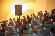 Makha Bucha in Wat Dhammakaya in Bangkok, Thailand - 12 Feb 2025