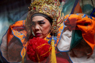 Chinese Opera performances at the Godfather Pung Tao Kong Festival in Chiang Mai, Thailand - 12 Feb 2025.