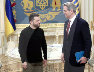 Ukraine Volodymyr Zelenskyy and Secretary of the Treasury of the United States Scott Bessent hold a meeting in Kyiv