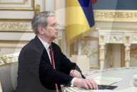 Ukraine Volodymyr Zelenskyy and Secretary of the Treasury of the United States Scott Bessent hold a meeting in Kyiv