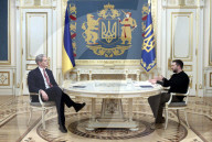 Ukraine Volodymyr Zelenskyy and Secretary of the Treasury of the United States Scott Bessent hold a meeting in Kyiv