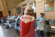 Blood donation event at Kyiv’s Central Railway Station Building