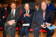 Herzog Edward beim 80. Jahrestag der Zerstörung Dresdens im Rathaus in Dresden