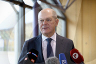 OLAF SCHOLZ bei einer Wahlkampfveranstaltung der SPD in Fuerth