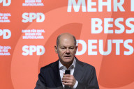 OLAF SCHOLZ bei einer Wahlkampfveranstaltung der SPD in Fuerth