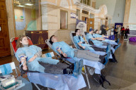 Blood donation event at Kyiv’s Central Railway Station Building