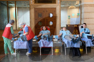 Blood donation event at Kyiv’s Central Railway Station Building