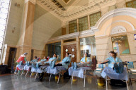Blood donation event at Kyiv’s Central Railway Station Building