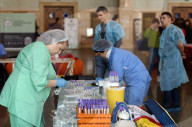 Blood donation event at Kyiv’s Central Railway Station Building