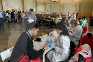 Blood donation event at Kyiv’s Central Railway Station Building