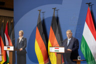 German far right leader Alice Weidel meets Viktor Orban