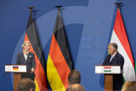 German far right leader Alice Weidel meets Viktor Orban