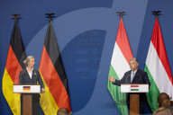 German far right leader Alice Weidel meets Viktor Orban