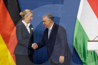 German far right leader Alice Weidel meets Viktor Orban