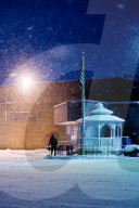 Snowfall in Hobart, Indiana - 13 Feb 2025