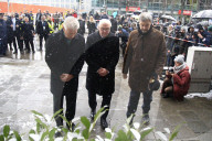 Stilles Gedenken am Ort des mutmasslichen Anschlags vom 13. Februar in Muenchen