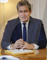 Portrait of Mathieu Darnaud President of the Les Republicains Group - Paris