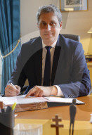 Portrait of Mathieu Darnaud President of the Les Republicains Group - Paris