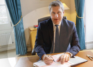 Portrait of Mathieu Darnaud President of the Les Republicains Group - Paris