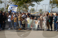 Israeli hostages return in Ramat Gan, Israel - 15 Feb 2025