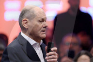 Olaf Scholz bei einer SPD Wahlveranstaltung im Löwenbräukeller in München
